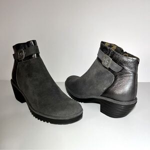 FLY London Wisp Leather Heeled Booties